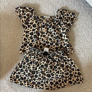 Rachel Zoe size 4t Leopard Print Kids Top and Skort set